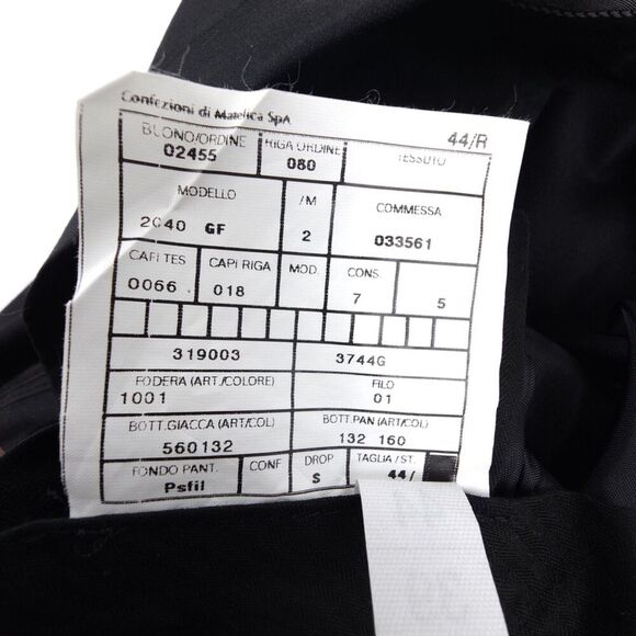 ARMANI COLLEZIONI Tuxedo Jacket Pleated Pants Formal Suit Set Black Old Money - Picture 15 of 16